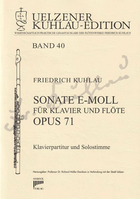 Syrinx Nr. 181 / Kuhlau Sonate e-moll für Klavier und Flöte op. 71