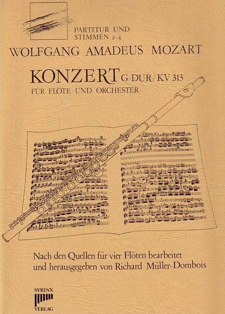 Syrinx Nr. 24 / W.A. Mozart Konzert G-Dur KV 313 (Ausgabe für 4 Flöten)