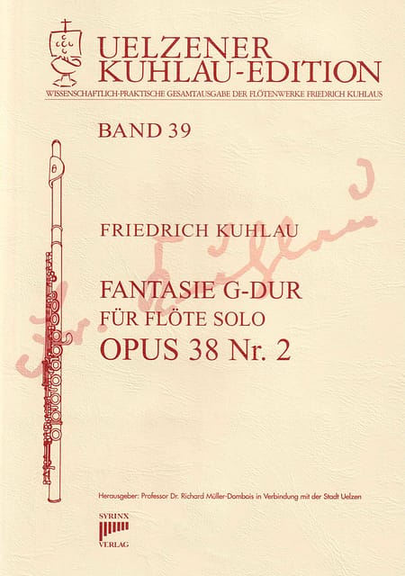 Friedrich Kuhlau FANTASIE G-Dur OPUS 38 Nr. 2 für Flöte solo
