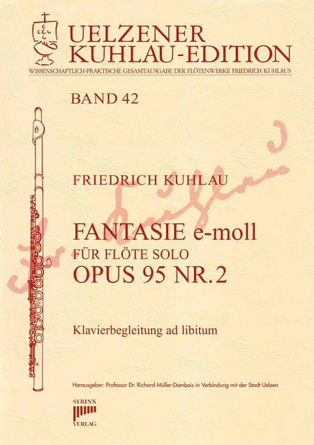Syrinx Nr. 183 / FANTASIE e-moll OPUS 95 Nr. 2 
für Flöte solo / Klavier ad libitum