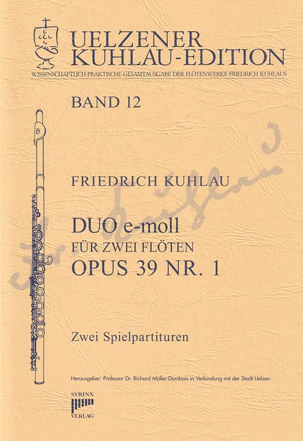 Syrinx Nr. 128 Friedrich Kuhlau Duo e-moll opus 39 Nr. 1 