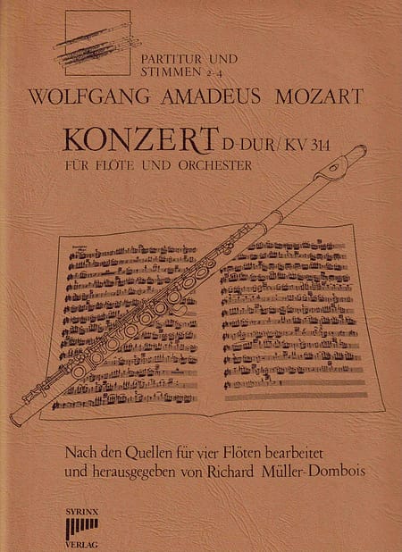 Syrinx Nr. 25 / W.A. Mozart Konzert D-Dur KV 314
 (Ausgabe für 4 Flöten)