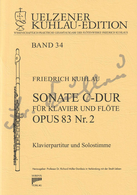 Syrinx Nr. 171 / Sonate C-Dur für Klavier und Flöte Opus 83 Nr. 2