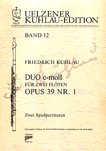Syrinx Nr. 128
Friedrich Kuhlau
Duo e-moll op.39,1
2 Flöten 