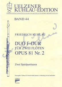 Syrinx Nr. 186
Friedrich Kuhlau
Duo F-Dur op.81,2
2 Flöten 